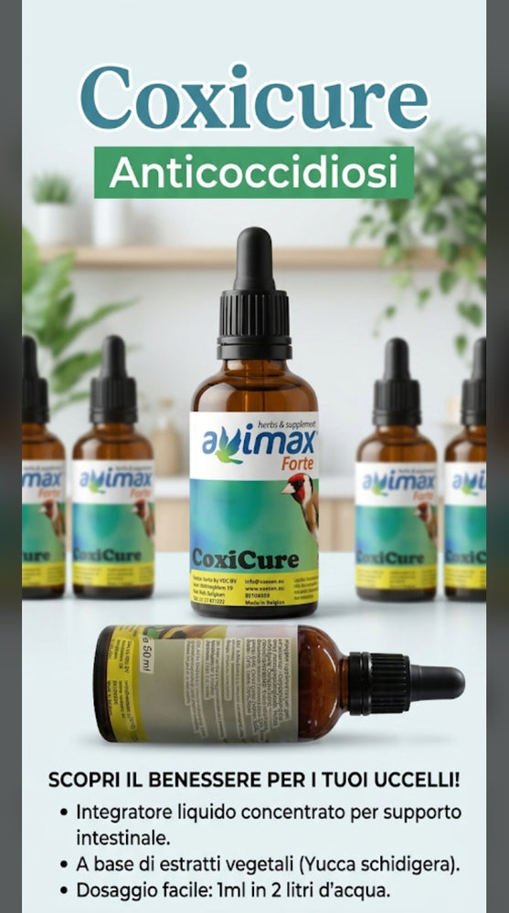 AviMax Forte CoxiCure – Trattamento Coccidiosi per Uccelli 50ml - Sanny Passione Ornitologica