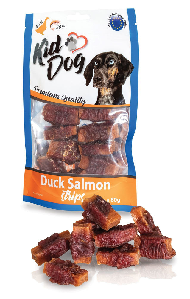 KID DOG SALMONE RICOPERTO DI CARNE DI ANATRA GLUTEN FREE NO SUGAR 80 g