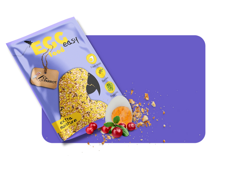 EGG FOOD EASY (pastoncino PAPPAGALLI secco con uova, bacche, & probiotici) YOUR PARROT