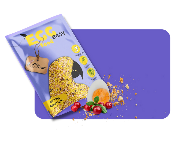 EGG FOOD EASY (pastoncino PAPPAGALLI secco con uova, bacche, & probiotici) YOUR PARROT