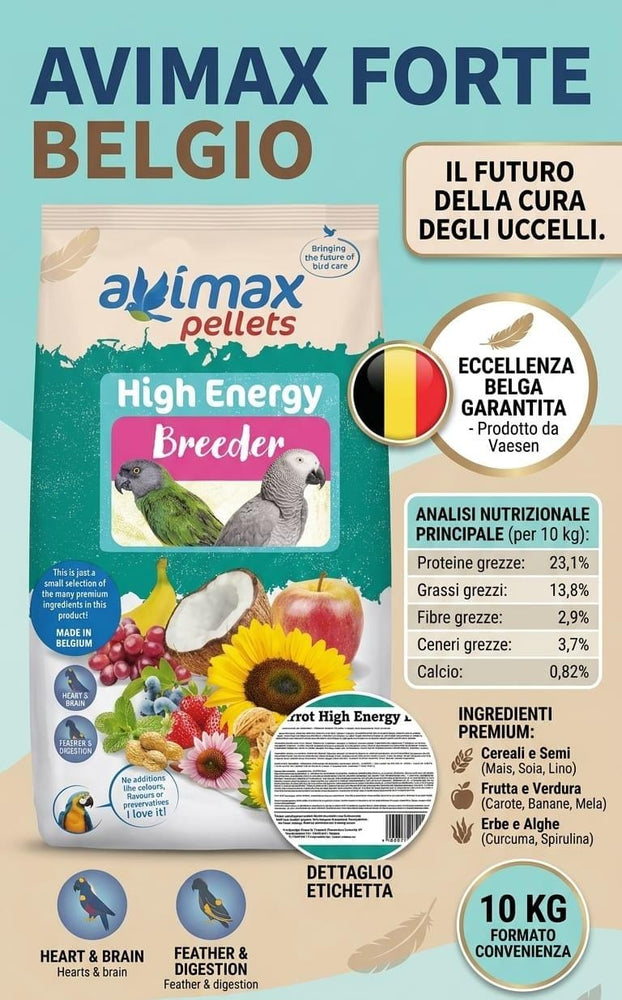 Avimax Belgio Estrusi Hight Energy Breeder 10kg - Sanny Passione Ornitologica