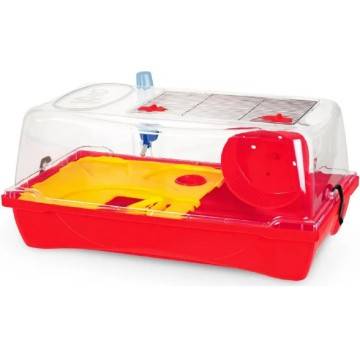 GABBIA CRICETI IN PLASTICA(IN REGALO CASETTA IN LEGNO GRANDE)