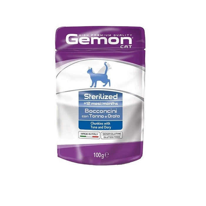 GEMON STERILIZED BOCCONCINI CON TONNO E ORATA