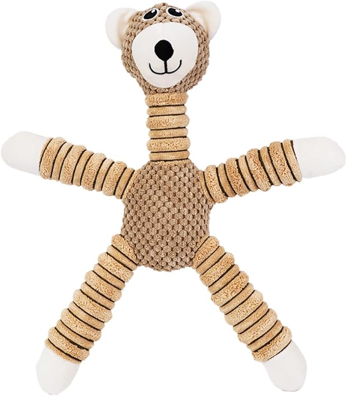 Giocattolo per cani che scricchiolano, interattivo, squittio a forma di elefante con carta crespa, giocattolo da masticare durevole per cani di piccola e media taglia