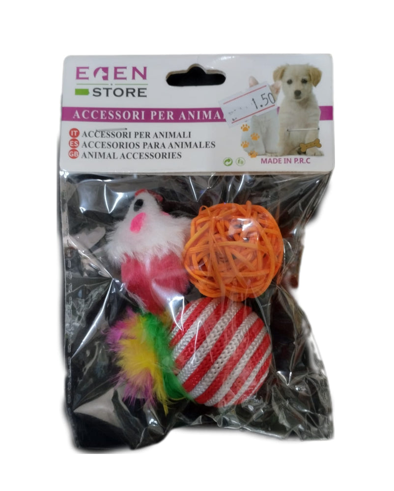 SET 3 PZ GIOCHI GATTO