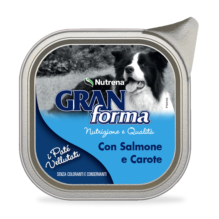 PATE' DOG CON SALMONE E CAROTE GRANFORMA 300GR - Sanny Passione Ornitologica