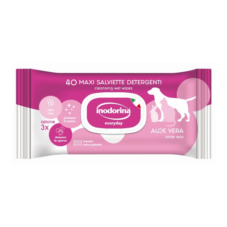 Inodorina Maxi Salviette Detergenti Everyday Aloe Vera 40pz