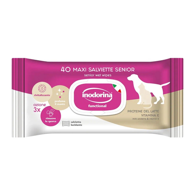 Inodorina Maxi Salviette Senior Proteine del Latte e Vitamina E 40pz