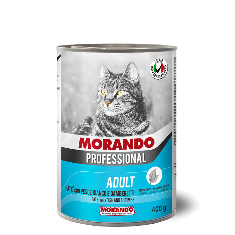 Morando Professional ADULT PATÈ GATTO CON PESCE BIANCO E GAMBERETTI