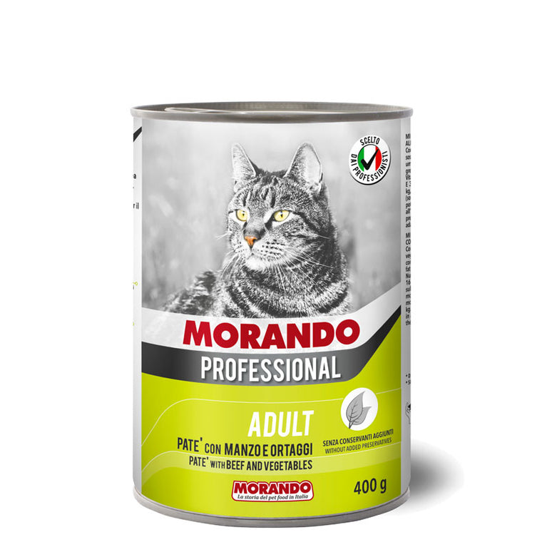 Morando Professional ADULT PATÈ GATTO CON MANZO E ORTAGGI