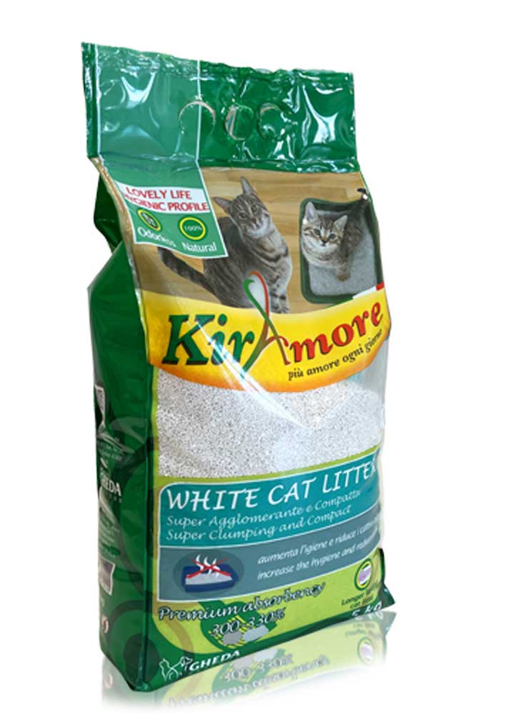 LETTIERA SUPER AGGLOMERANTE e COMPATTA - WHITE CAT LITTER