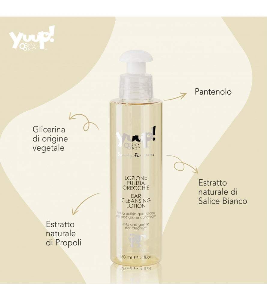 Yuup! Lozione Detergente e Deodorante per Orecchie Cani e Gatti 150 ml
