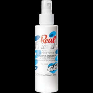 REAL FRIENDS PETCARE LOZIONE OCCHI DETERGENTE,EMOLLIENTE,IDRATANTE E LENITIVA PER CANI E GATTI