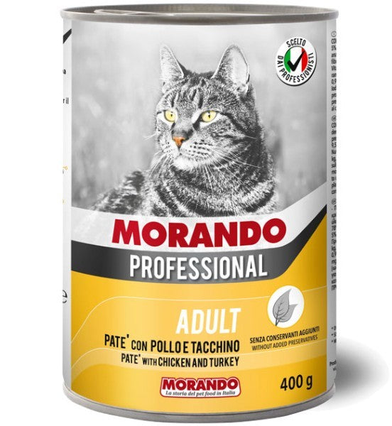 MORANDO GATTO PROFESSIONAL - PATE' POLLO e TACCHINO 400g