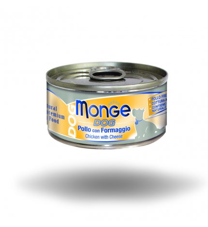 MONGE CANE NATURAL CON POLLO E FORMAGGIO DA 95Gr