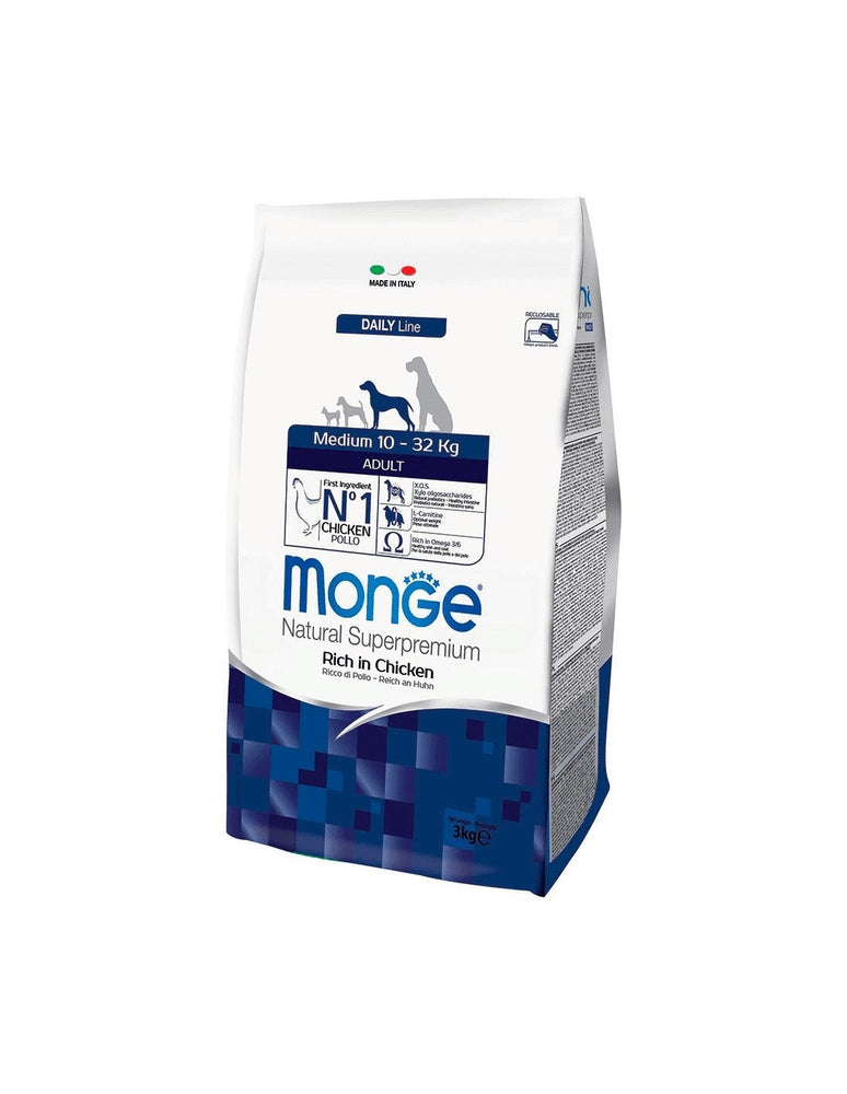 MONGE NATURAL SUPERPREMIUM MEDIUM 10/32 KG POLLO