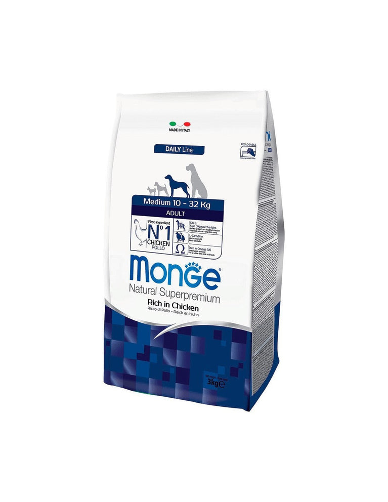 MONGE NATURAL SUPERPREMIUM MEDIUM 10/32 KG POLLO