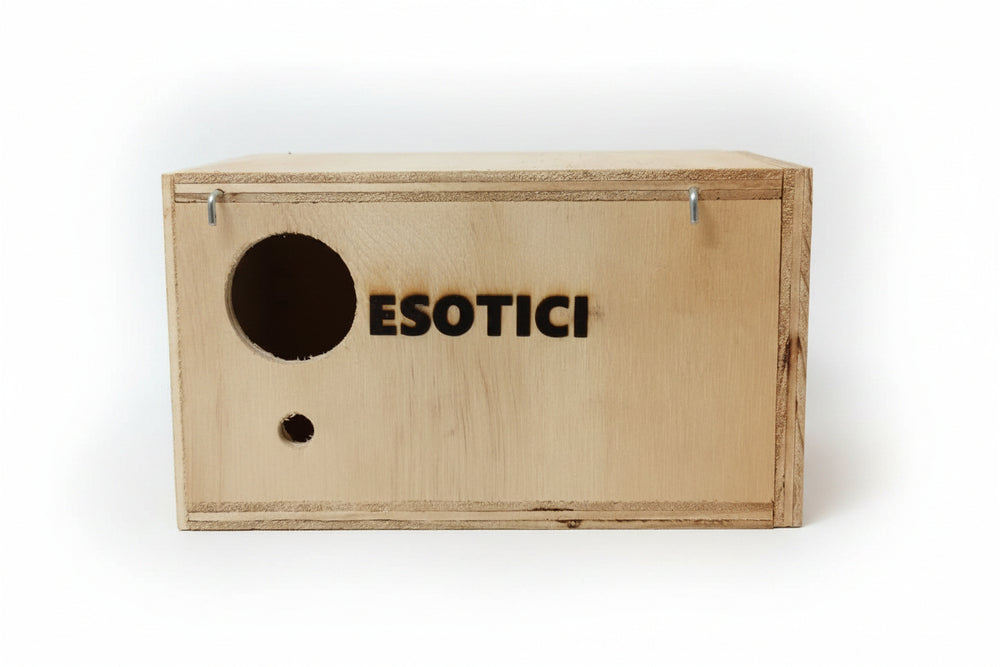 NIDO ESOTICI IN LEGNO CASSETTO ESTRAIBILE - Sanny Passione Ornitologica
