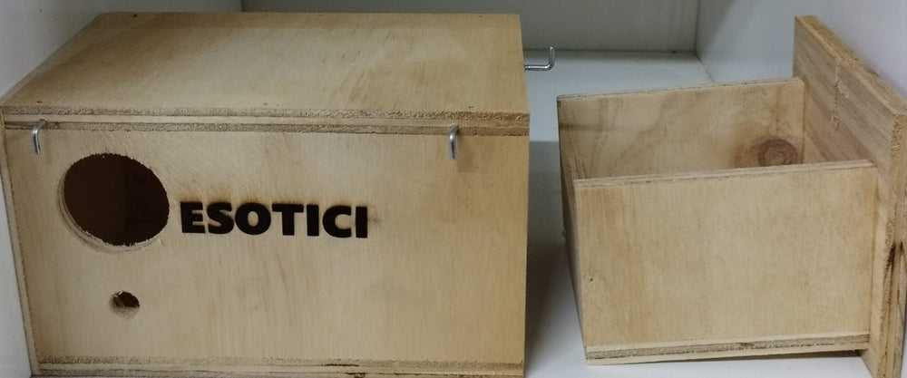NIDO ESOTICI IN LEGNO CASSETTO ESTRAIBILE