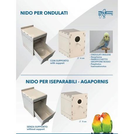 Nido Agapornis per Pappagallini Inseparabili e Psittacidi 2GR