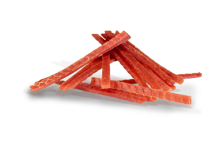 KID DOG STRISCE d'ANATRA, CARNE MORBIDA GLUTEN FREE NO SUGAR 250 g - Sanny Passione Ornitologica