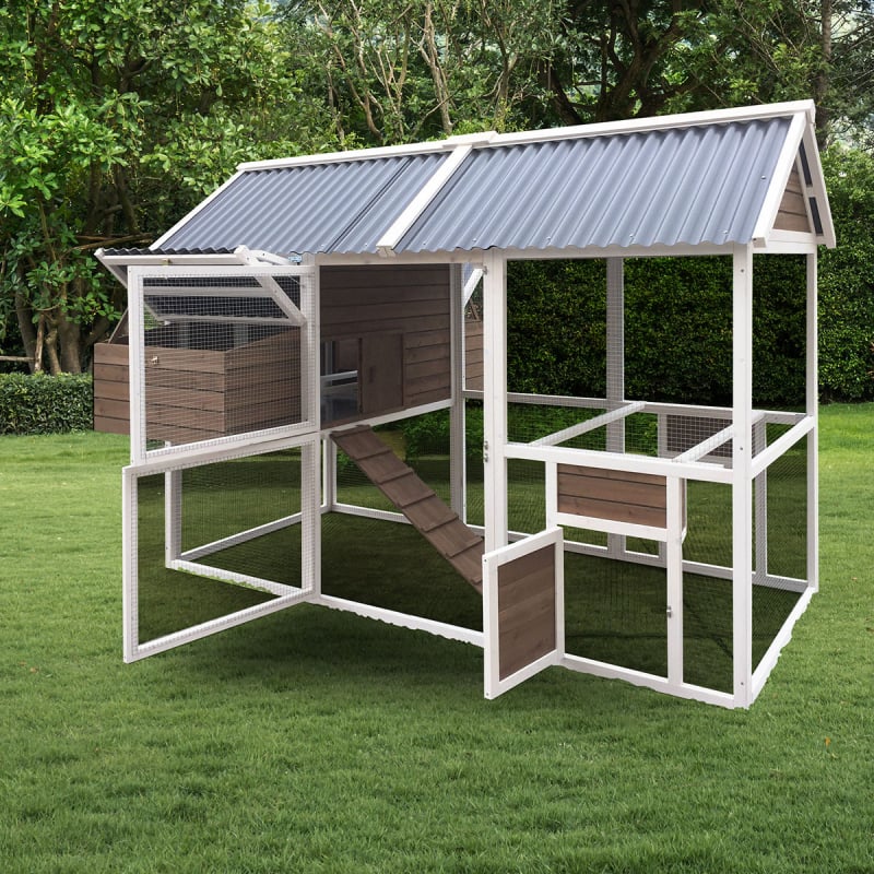 Pollaio in legno con recinto - 6 a 8 galline - Mimosa