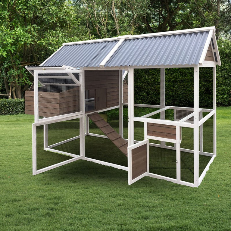 Pollaio in legno con recinto - 6 a 8 galline - Mimosa