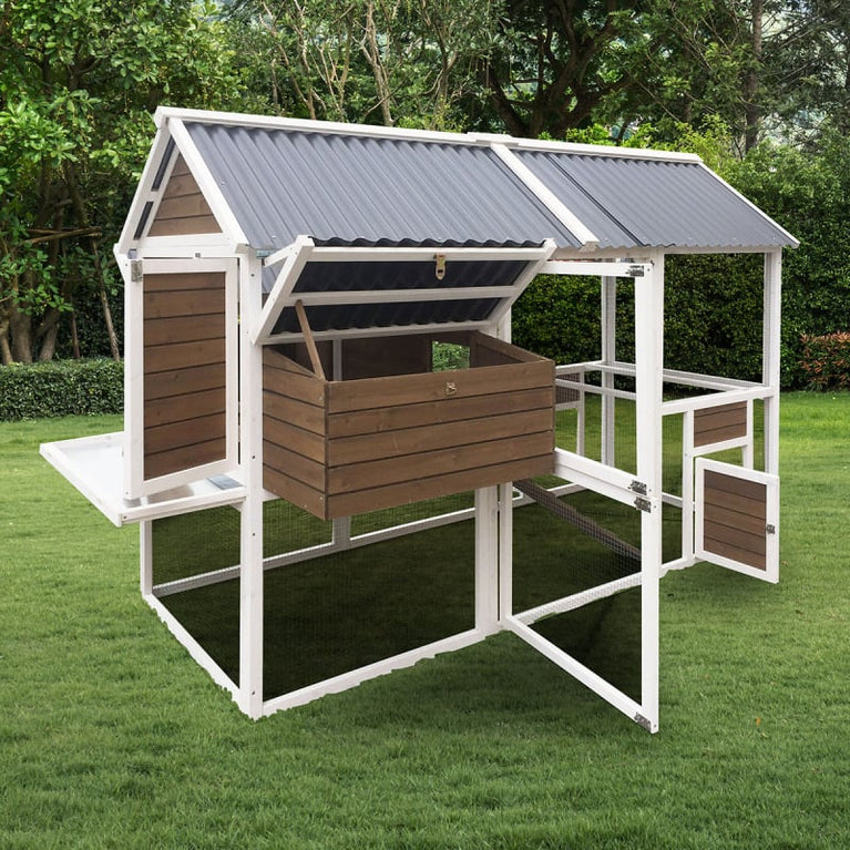 Pollaio in legno con recinto - 6 a 8 galline - Mimosa