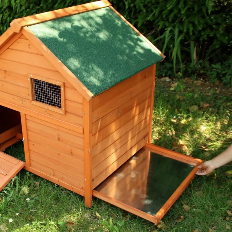 Tino – Pollaio in Legno per 2 Galline con Nido e Recinto - Sanny Passione Ornitologica