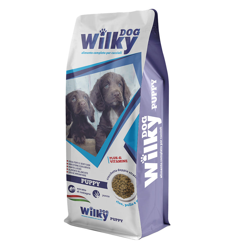 Crocchette Puppy CUCCIOLI & FATTRICI Wilky Dog 15KG - Sanny Passione Ornitologica