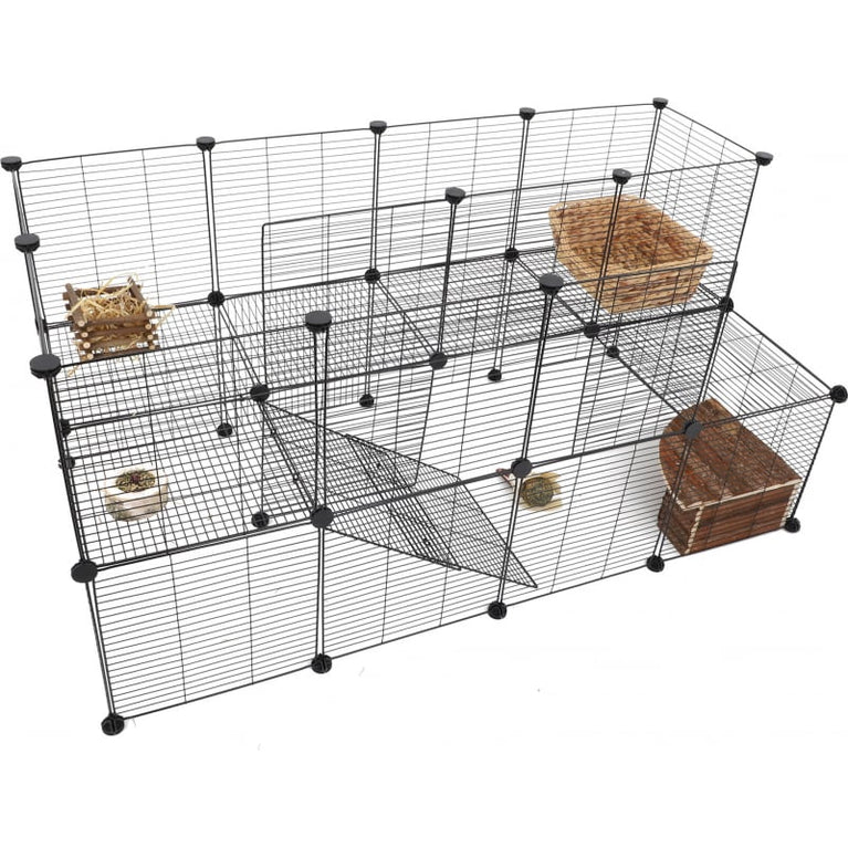Recinto modulabile Jolly - Set completo per conigli, roditori