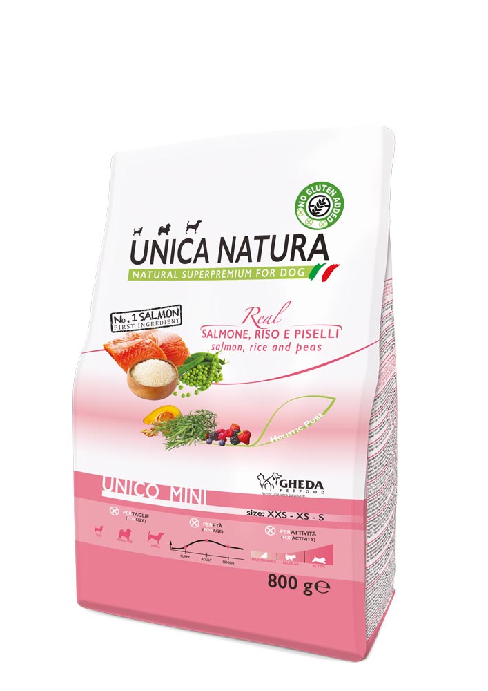 Salmone, Riso e Piselli - UNICO MINI-Unica Natura