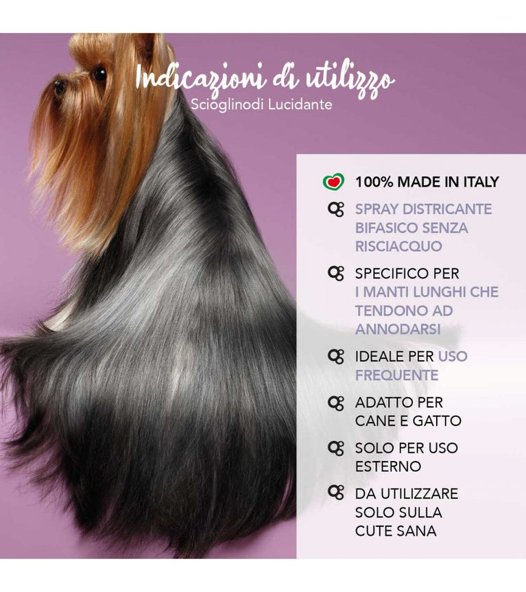 YUUP Scioglinodi Lucidante 150ml Spray districante bifasico ideale per manti lunghi