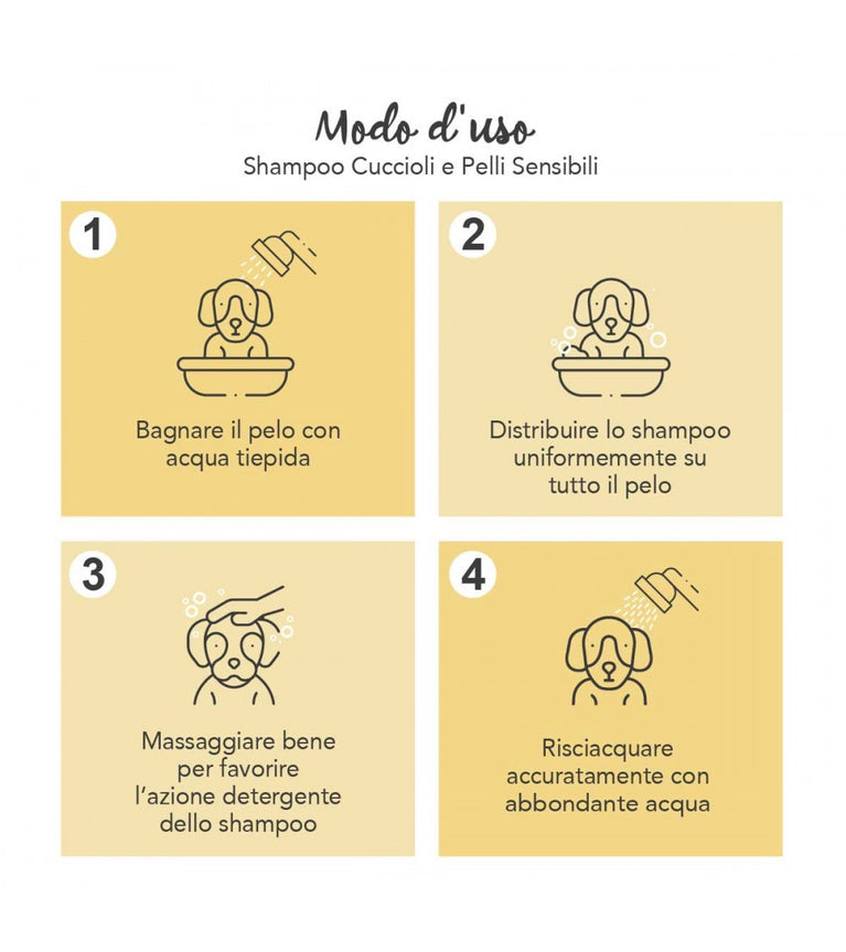Shampoo Cuccioli e Pelli Sensibili Yuup! – Detergente Delicato 250ml
