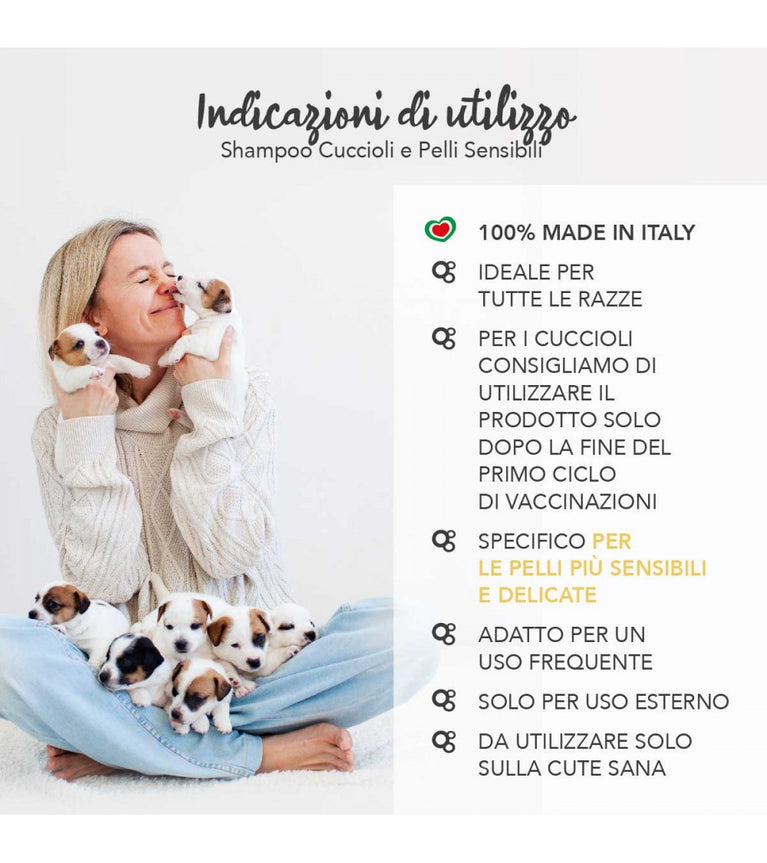 Shampoo Cuccioli e Pelli Sensibili Yuup! – Detergente Delicato 250ml