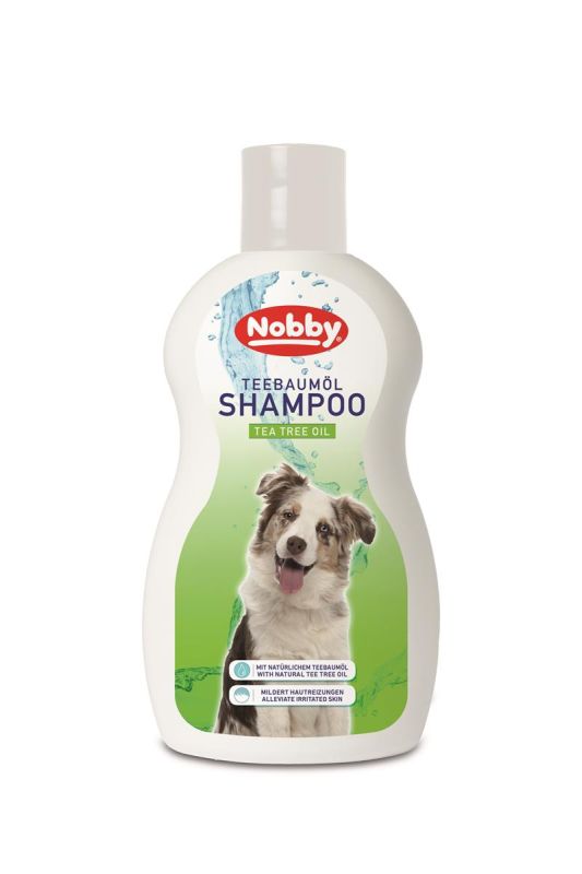 Shampoo Tea Tree Oil per Cani, Antiparassitario e Lenitivo, Formula Liquida con pH Bilanciato, per Tutte le Razze 300ml
