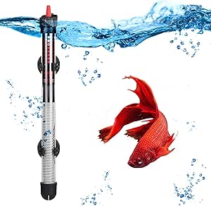 Riscaldatore Acquario 25W, Termostato Acquario, Riscaldamento Rod, Sommergibile Heater con 2 Ventose,