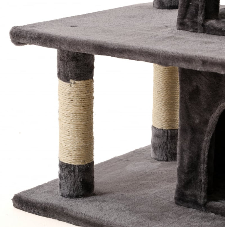 Lasco – Tiragraffi Gatto 88 cm con 2 Nicchie, Piattaforma e Palla da Gioco - Sanny Passione Ornitologica