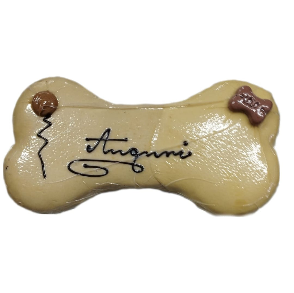 Torta di Compleanno per Cani, Forma di Osso, Aroma di Vaniglia, 250gr