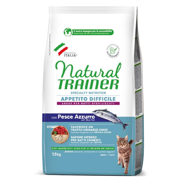 Natural Trainer Specialty Nutrition – Crocchette Gatto Appetito Difficile con Pesce Azzurro