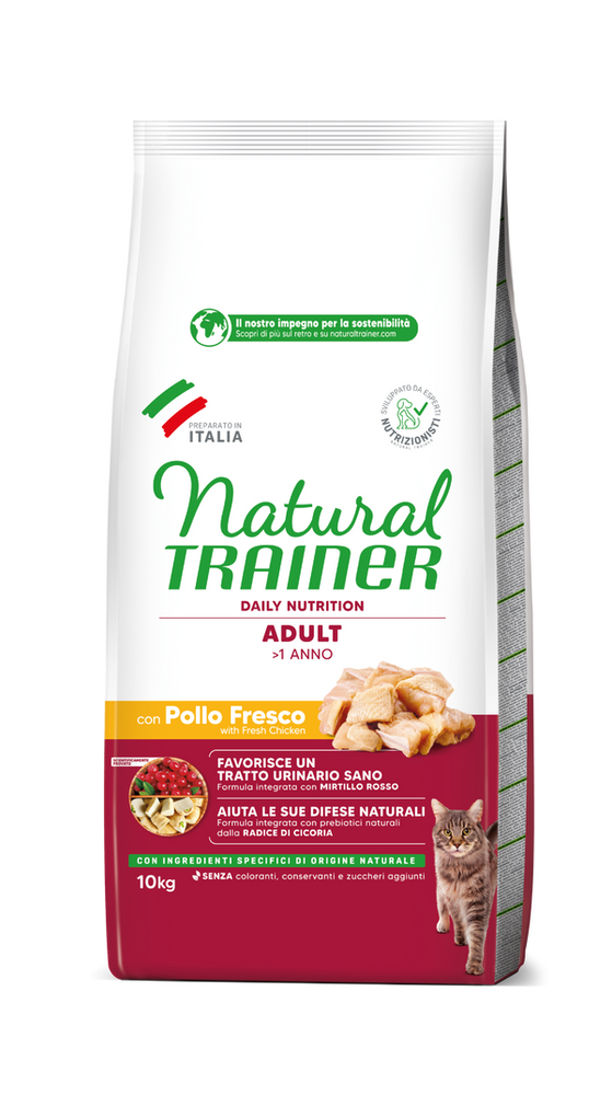 Natural Trainer Daily Nutrition Adult – Crocchette Gatto con Pollo Fresco