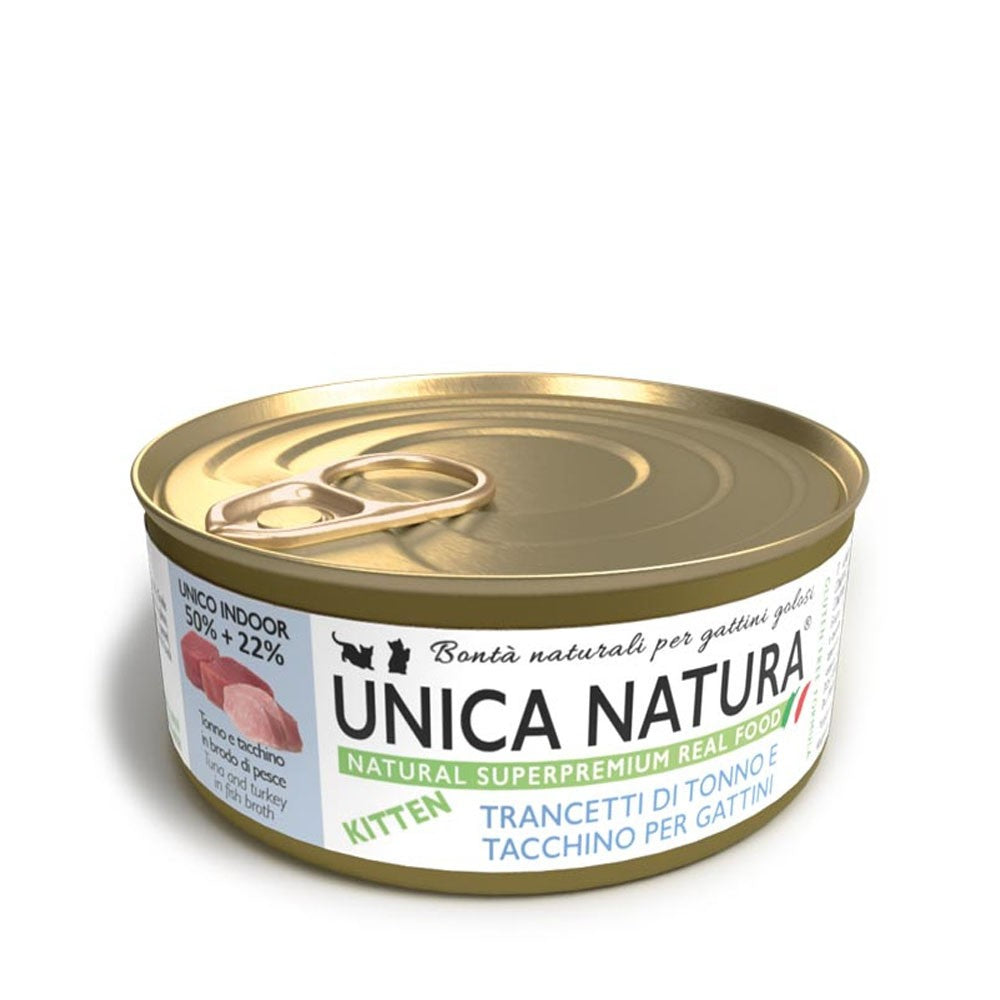 UNICA NATURA TRANCETTI DI TONNO E TACCHINO PER GATTINI PICCOLA ETA'