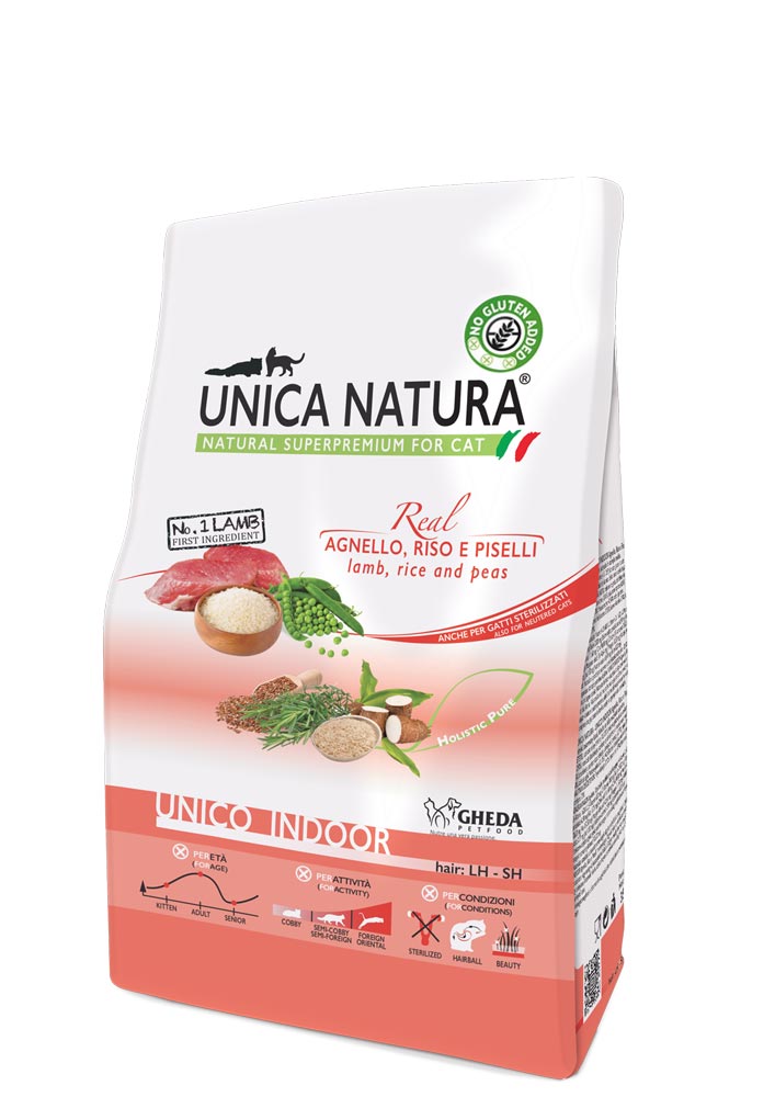 UNICA NATURA CROCCHETTE GATTO AGNELLO,RISO E PISELLI