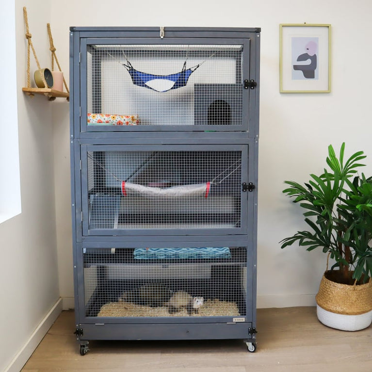 Grande gabbia per roditori, FURETTI - H164 cm - Jaq