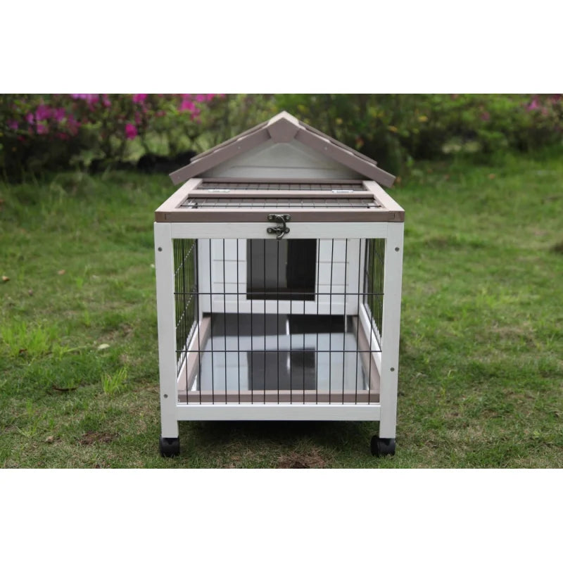 Conigliera da interno/esterno su ruote - 95 cm - Zolia Floky