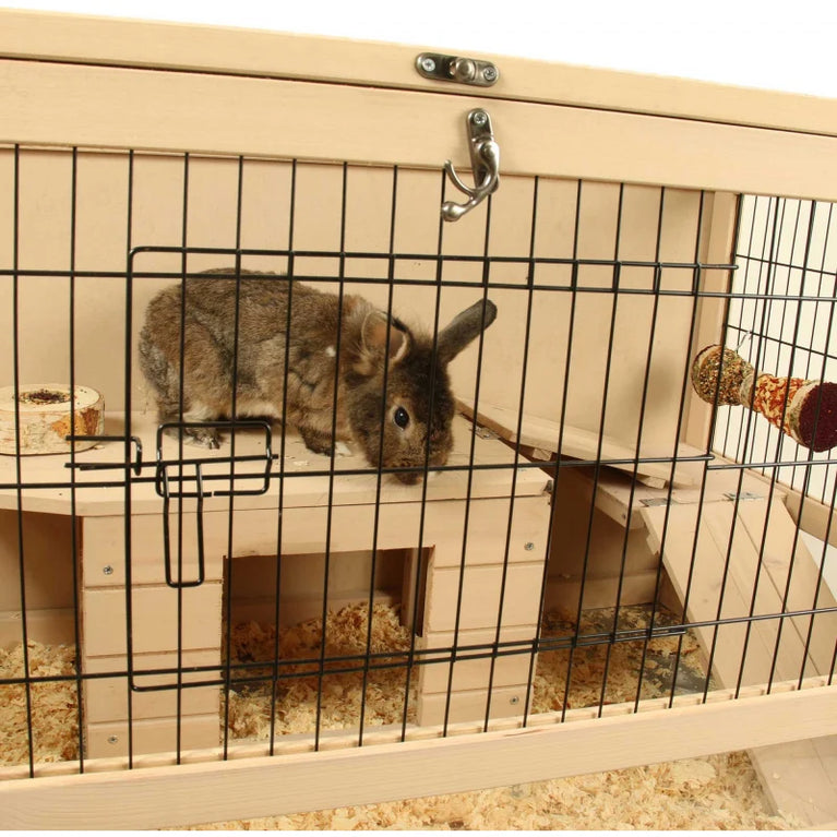 Conigliera per conigli Interno/Esterno su ruote - 115 cm - Zolia Janis