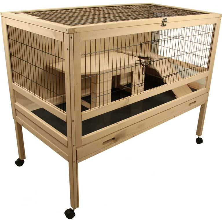 Conigliera per conigli Interno/Esterno su ruote - 115 cm - Zolia Janis