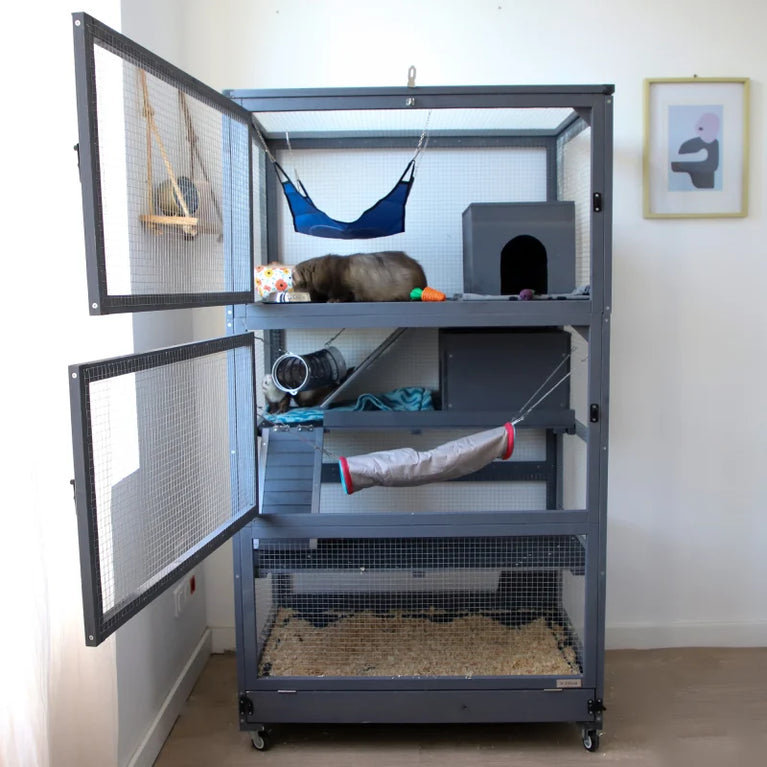 Grande gabbia per roditori, FURETTI - H164 cm - Jaq