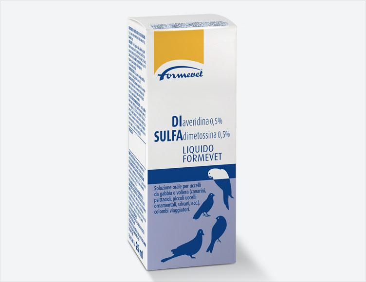 DI-SULFA Diaveridina 0,5% -Sulfadimetossina 0,5% - Liquido Formevet - Sanny Passione Ornitologica