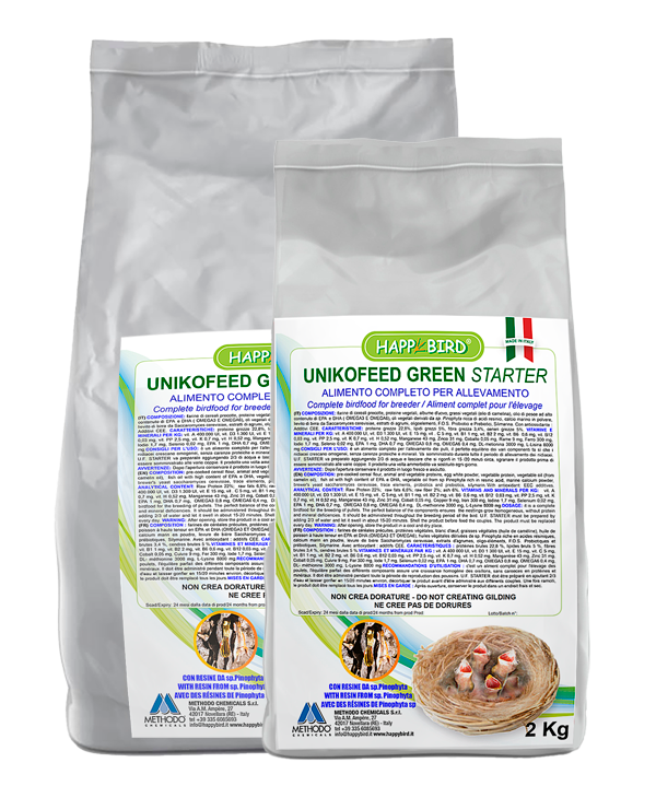 UNIKOFEED GREEN STARTER ALIMENTO COMPLETO PER ALLEVAMENTO - Sanny Passione Ornitologica